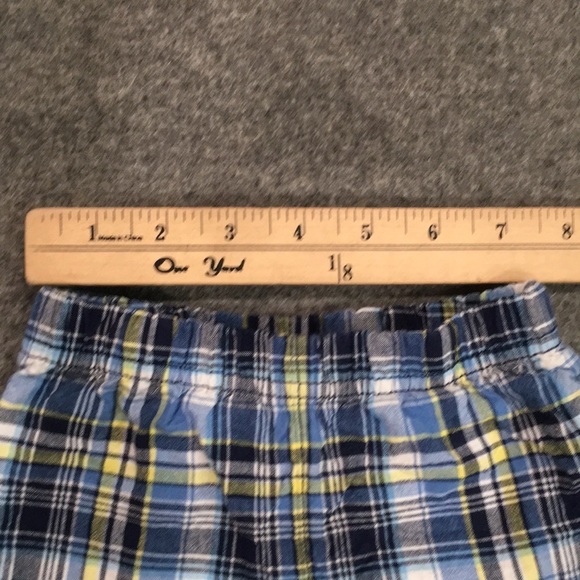 Carter’s Baby Boy 12M‎ Shorts Blue Plaid Pull On 100% Cotton Preppy Summer - Picture 5 of 6